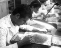 Funcionários no Laboratório de Análises de Sementes do IBPT, criado em 1967.