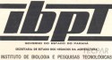Logotipo de 1963, quando o Instituto de Biologia e Pesquisas Tecnológicas - IBPT vincula-se à Secretaria de Estado dos Negócios da Agricultura.
