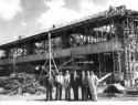 Obras do 1º pavilhão do CTI em 1982.