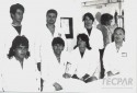 Funcionários do Laboratório de Vacina Anti-Rábica Humana do Instituto de Tecnologia do Paraná - Tecpar, em outubro de 1992. 